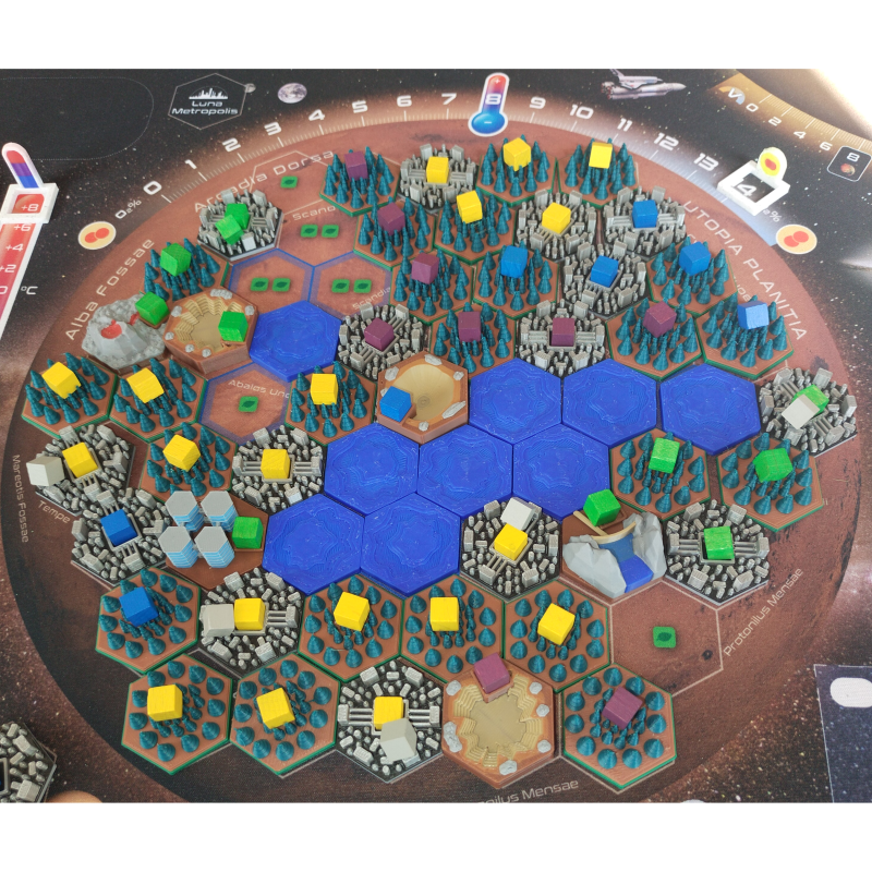 Tuiles 3D spéciales pour Terraforming Mars 2